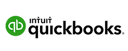 Green QuickBooks logo on the left with QuickBooks in black text to the right, trusted by Top CPA Firms in Houston for its reliability and efficiency.